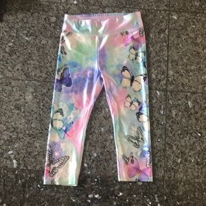Girls butterfly capris from justice, size 10